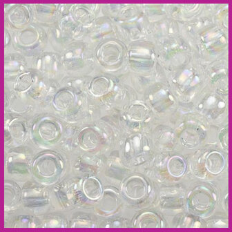 ToHo rocailles 11/0 Transparant Rainbow Crystal