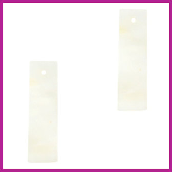 Schelp specials hanger rechthoek White (natuurlijke kleur)