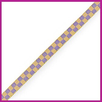 Lint met tekst blokjes yellow-purple goud