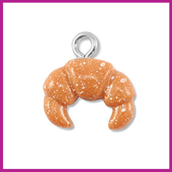 Resin hanger croisant bruin